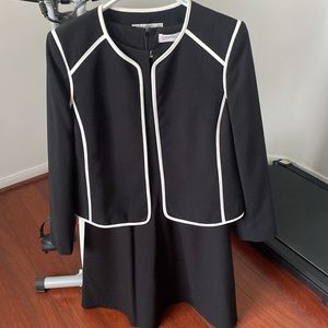 Power suit dress - Kasper jacket over Calvin Klein dress